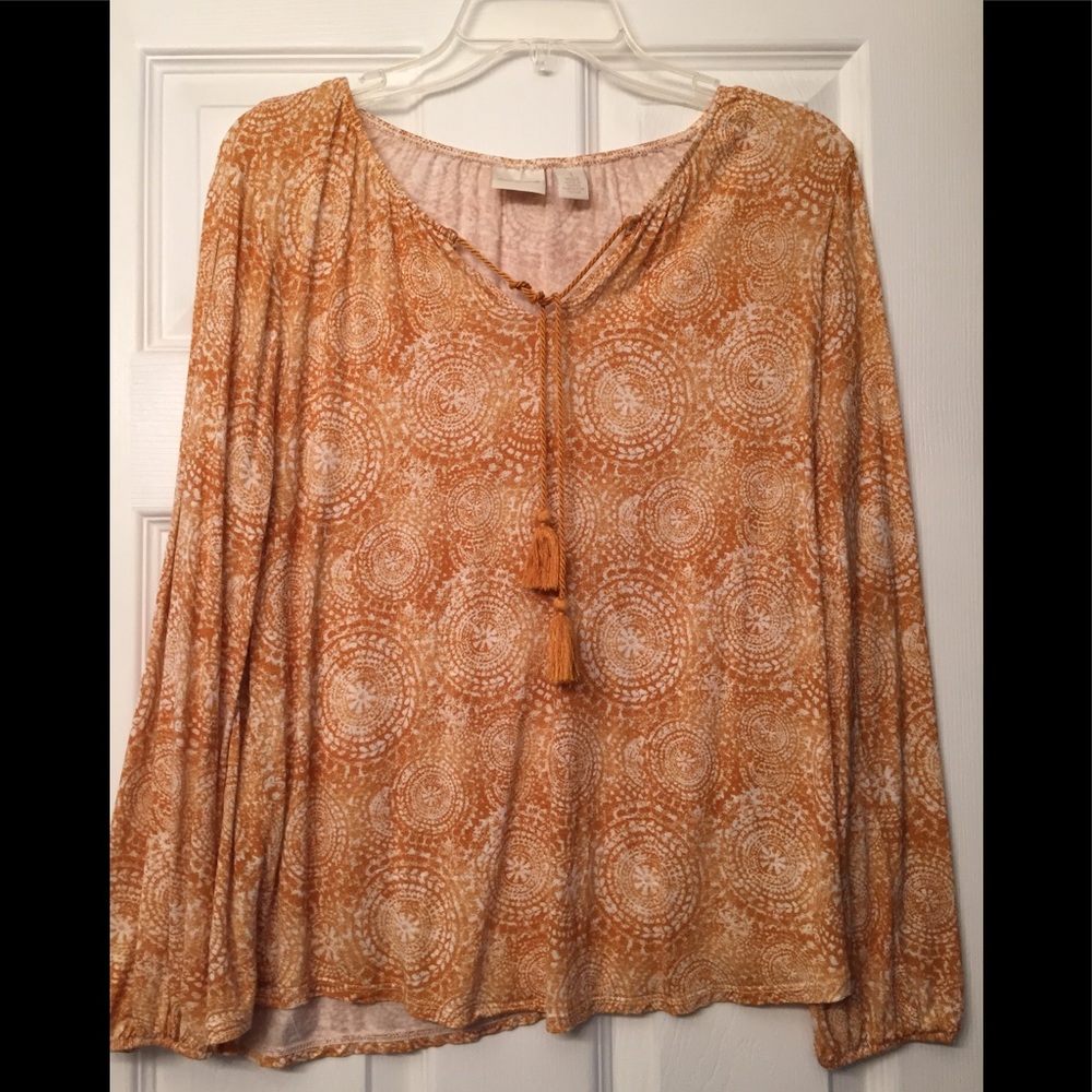 Chico Boho peasant top Size 1
